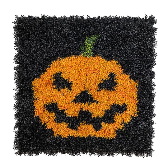 40" x 40" UV Resistant Artificial Halloween Boxwood Jack-o'-Lantern Wall Décor Mat